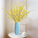 Artificial Forsythia Flowers,5Pcs 39.4 Inch Artificial Forsythia Blossom Jasmine Stems Fake Silk Forsythia Branches For Flower Arrangement Wedding Home Office Decoration