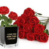 12Pcs Red Roses Artificial Flowers, Fake Velvet Silk Roses With Stems In Bulk, Faux Roses For Anniversary Valentine'S Day Birthday Gifts Wedding Bridal Bouquets Centerpiece Party Home Decor(12, Red)
