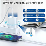 20W USB C Fast Charger with MFi Lightning Cable for iPhone & iPad