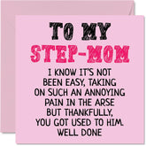 Step Mom Birthday Card - Well Done - Funny Novelty Happy Birthday Mother'S Day Card From Step-Son Daughter, 5.7 X 5.7 Inch Beautiful Birthday Greeting Cards For Step Mom Mummy Mama Mam Mammy Mommy