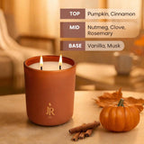 Luxury Coconut Apricot Scented Candle | Hand-Poured Non-Toxic Fall Candle | Cozy Pumpkin Spice Candles For Home Décor & Holiday Gifts | Long Lasting Candle With Lid (12Oz) – Pumpkin & Rosemary
