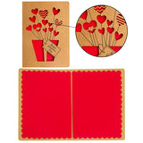 Valentines Cards With Envelopes 12 Pcs Valentines Day Cards Bulk Kraft Romantic Die Cut Design