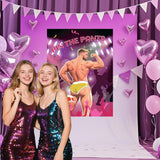 Bachelorette Party Games For Adults Women - Pin The Pants On The Hunk Bachelorette Game, Bridal Shower Games With 24 Stickers & 1 Blindfold For Girls Night Wedding Engagement Party