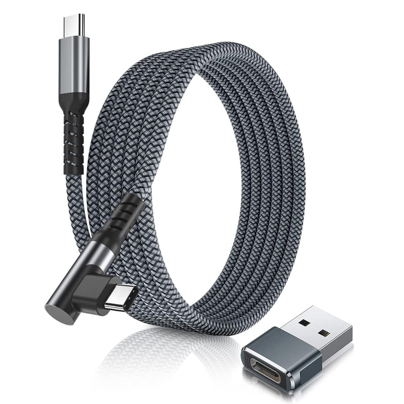 Usb C To Type C 100W Cable 10Ft With Usb A Adapter,Right Angle Fast Charging P