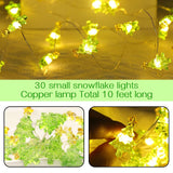 Christmas Tree Shaped Led String Lights 10Ft 30 Leds Christmas Decorations Party Fairy Lights Battery Operated Copper Wi