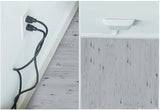 Ultra Thin Flat Outlet Concealer with Extension Cord Kit Power Strip 3FT White