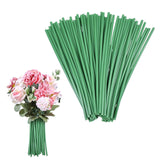 100Pcs Green Tubing Roll Flower Tubes Floral Bouquets Accessories Florist Bundling Wire Stem For Bundling Artificial Flower Making