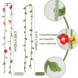 2 Pcs Crochet Flowers Hanging Plant Daisy Sunflower For Accessories Car Flower Arrangement Artifical Sunflower And Wildflowers Crochet Flower For Women Girls Birthday Christmas Party Home