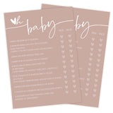 Baby Shower Games, Pink Oh Baby True Or False Game Cards + 1 Answer Card, 30 Sets Gender Reveal Party Decorations Supplies - F04