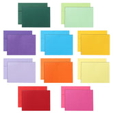 100 Packs 10 Assorted Colors Blank Cards And Envelopes 5 X 7 Heavyweight Single Panel Cardstock And A7 Envelopes Printable Self Seal For Diy Wedding Invitations, Thank You Cards, Baby Shower