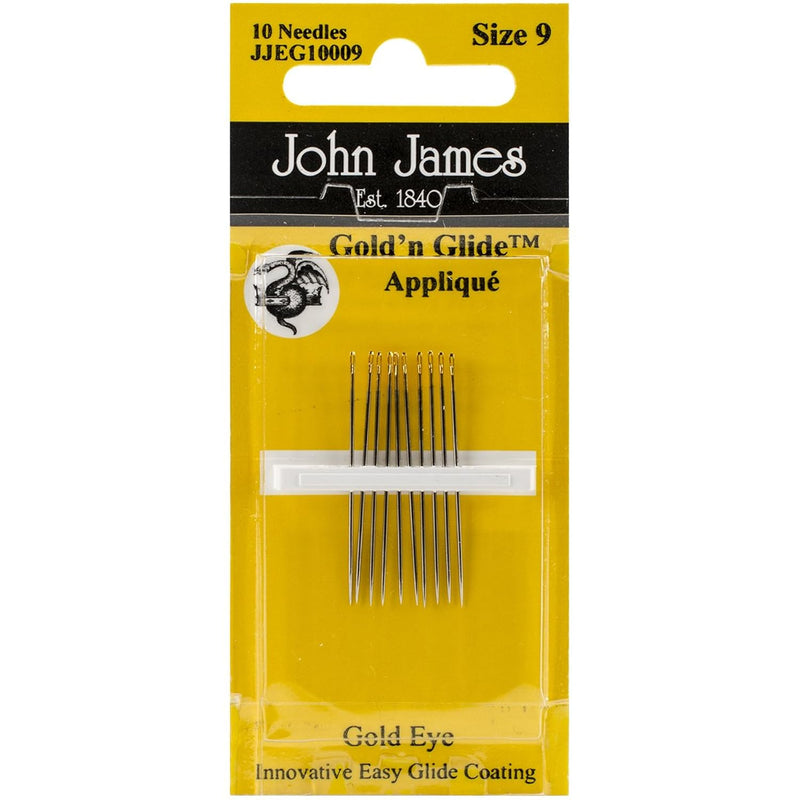 Gold'N Glide Applique Hand Needles, Size 9, 10-Pack