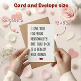 1Pcs Funny Valentines Day Card For Him Naughty Valentine'S Cards For Boyfriend Husband Fiance From Wife Girlfriend Valentine Day Cards Adult Naughty Valentines Card Gift Anniversary Birthday Gifts For Men