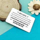 Anniversary Card Gift For Men Him Metal Wallet Card For Husband Boyfriend Be Safe Come Home To Me Reminder Love Note Gift Valentines Day Birthday Gift Deployment Gift Long Distance Relationship Gift