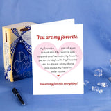 Valentines Day Card For Husband Wife, Valentine'S Day Card Happy First Valentines Cards For Boyfriend Girlfriend Romantic Couple Gifts For Him Her Men Women Heart Design Gift Cards You Are My Favorite
