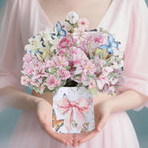 Greeting Card Pop Up, 11 Inch Life Sized Forever Flower Bouquet 3D Pop Up Birthday Gifts For Women Wife Mom Daughter Sister Aunt Grandmother, Anniversary Card, With Envelope