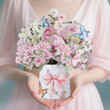 Greeting Card Pop Up, 11 Inch Life Sized Forever Flower Bouquet 3D Pop Up Birthday Gifts For Women Wife Mom Daughter Sister Aunt Grandmother, Anniversary Card, With Envelope