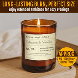 Apothecary Tobacco & Vanilla Candle – 11 Oz Hand-Poured Soy Wax Jar Candle – Non-Toxic Luxury Candles For Home Décor & Relaxation – Warm Vanilla & Tobacco Scented Candles