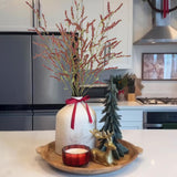3 Pcs Artificial Flowers Branchs Wheat Stalks Bundle Fake Fall Flowers Stems With Mini Berries Brown Red Faux Floral Arrangements For Vase Home Wedding Centerpieces Thanskgiving Decor 42"
