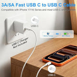 2 Pack 60W USB C to USB C Cable 4FT and 6FT Fast Charging Cord for iPhone iPad