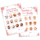 Baby Shower Games For Girl-2 Games(50 Of Each),Double-Sided,Thick Cardboard,Fun,Hilarious,And Easy To Play,Baby Shower Games 50 Guest,With Answer Keys
