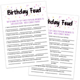 Adult Birthday Party Game, Birthday Feud Birthday Game Cards, Adult Birthday Party Game, Fun Novelty Cards For Birthday, Birthday Party Supplies Game Idea, 5 * 7 Inches