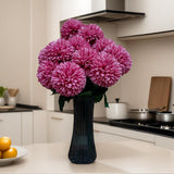 Large Artificial Kiku Flowers, Artificial Chrysanthemum Ball?18 Heads Silk Mums Stems, 15.5 Inch, Indoor Floral Arrangement For Home Decor, Living Room, Vase Centerpiece (Mauve)