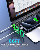 240W USB C to USB C Fast Charging Cable 6.6FT for MacBook iPad Pro iPhone 15 Samsung Galaxy Charger Cord