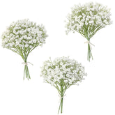 18Pcs Artificial Babys Breath Gypsophila Greenery Sprays, Real Touch White Fake Flowers For Wedding Bouquets Centerpieces Floral Arrangements And Decorations