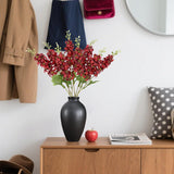 8Pcs Red Hyacinths Artificial Flowers Fake Snapdragon Flowers Faux Delphinium Silk Flowers For Wedding Home Outdoor Garden Baby Shower Floral Arrangements Centerpiece Table Decorations (Red)