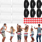6 Sets Baby Shower Games Bridal Funniest Baby Shower Play, Interactive Shaking Balls For Boy Or Girl, Table Tennis Twerk Game (Red)