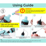 1Oz Matte Acrylic Paint Set With Precision Applicator Cap For Car Freshie Painting, Drawing And Diy Arts & Crafts Supplies For Adults(Pack Of 12)