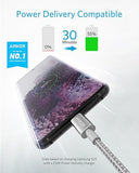 2 Pack USB C to USB C Fast Charging Cable 60W 6FT Type C Charger for iPhone 17 iPad Silver