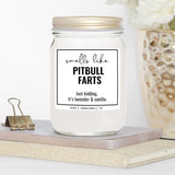 You Nique Designs Smells Like Pitbull Farts Soy Candles For Pitbull Lovers - Pit Bull Mom Gifts For Women - Pitbull Mom Present Dog Farts Candle 4Oz - Gifts For Dog Lovers (Lavender & Vanilla)