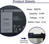 R8D7N 1V1XF 51Wh Replacement Laptop Battery for Dell Latitude 5400 5500 and Precision 3540 3550