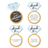 Big Dot of Happiness Drink If Game - Just Engaged - Black and White - Engagement Party Game - 24 Count