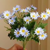 Artificial Daisy Flowers For Outdoor - 2 Bundles Blue Daisy Flower Bulk, Perfect Decoration For Table Windowsill Porch
