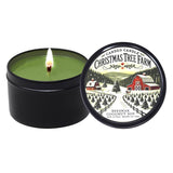 Christmas Tree Farm - Container Candle, 6 Oz - Made With Beeswax, Coconut And Soy - Black Tin Candle - Handmade In The Usa - (Christmas Tree Farm)