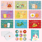 36 Pack Valentines Day Cards For Kids School, Gold Foil 4.7X3.2In Cute Classroom Cards With Envelopes & Stickers, 9 Fun Designs For School Exchange, Perfect For Kids, Friends, And Valentine’S Day Parties