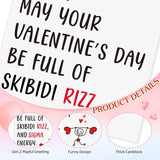 Slang Valentines Day Card - Trendy Gen Z Funny Valentines Card With Envelope Funny Rizz Meme Sigma Vday Gift For Her Him Girls Boys Teens Sons Daughter Grandson Granddaughter Kids Sister Brother Friend (5.5X8 Inch)