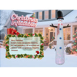 12Ft Inflatable Snowman Outdoor Christmas Decoration - Blow Up Snowman With Built-In Led Lights For Garden Lawn