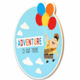 Disney Pixar Up Adventure Is Out There Round Wood Wall Decor - Adorable Up Wall Art For Bedroom, Office Or Movie Room