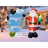 8Ft Inflatable Santa Claus Outdoor Christmas Decoration - Blow Up Santa Claus With Built-In Led Lights For Garden Lawn