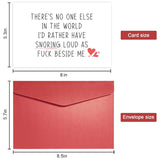 Funny Valentines Day Card For Him Her, Sarcastic Anniversary Card For Husband Wife, Humor Birthday Card For Couple, One Year Anniversary Card Gift, Snoring Loud As F*Ck Beside Me