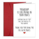 Funny Best Friend Birthday Card, Friendship Day Card For Men Women, Cute Bestie Best Friends Valentine'S Day Card, Friendship Gift For Her, Friendship Thank You Card For Him Her
