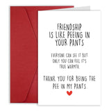 Funny Best Friend Birthday Card, Friendship Day Card For Men Women, Cute Bestie Best Friends Valentine'S Day Card, Friendship Gift For Her, Friendship Thank You Card For Him Her