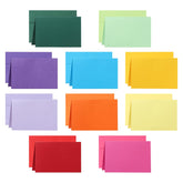 10 Assorted Colors Blank Note Cards And Envelopes 4 X 6 Heavyweight Folded Cardstock And A4 Envelopes Self Seal 20 Packs For Birthday, Invitations, Wedding, Diy Greeting Cards, Party