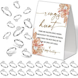 Bridal Shower Games Ring Hunt,Boho Floral Bridal Shower Decorations,Popular Bridal Shower Game,Engagement Party Games,Bridal Shower Favors,Plastic Rings For Bridal Shower Game(J4)