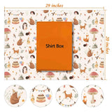 Woodland Wrapping Paper For Kids - Warm Yellow Red Forest Animal Friends Gift Wrap For Baby Shower Birthday - 6 Folded Sheets 20 X 29 Inch, Easy To Store