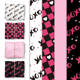 Valentine'S Day Gift Wrapping Tissue Paper, 24 Sheets Red Heart Xoxo Gift Wrap Tissue Paper, Red Black Diy Craft Art Paper For Valentines Birthday Wedding Party Supplies, 15X20Inch