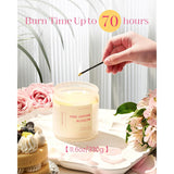 Pink Jasmine Rose Scented Candle - 11.6Oz Natural Soy Wax 70-Hour Long Lasting Burn Time, 2-Wick Spring Non-Toxic Romantic Candle For Home Decor Flower Scent Gifts For Her Him